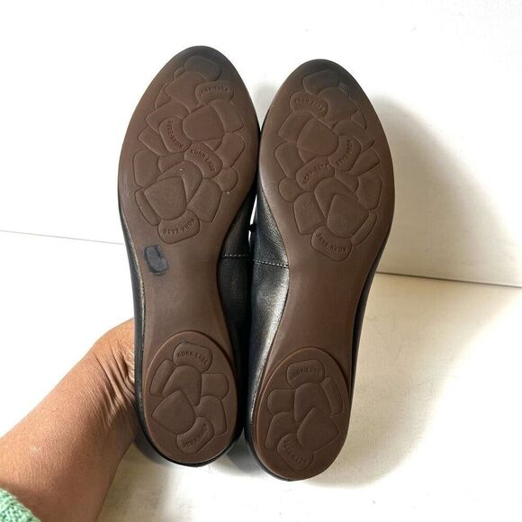 Kork-Ease Womens Sz 9M Comfort Casual Pewter Leather Slip On Studded Flat Loafer - Picture 10 of 12